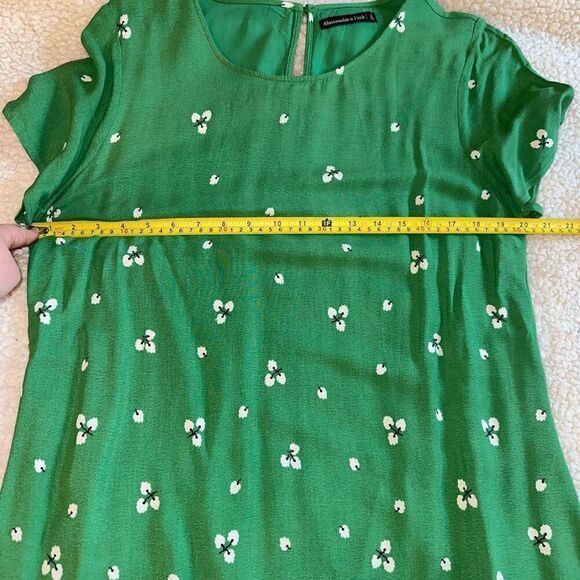 Abercrombie and Fitch Women’s Green Floral Pencil Dress Size Large - Picture 9 of 11